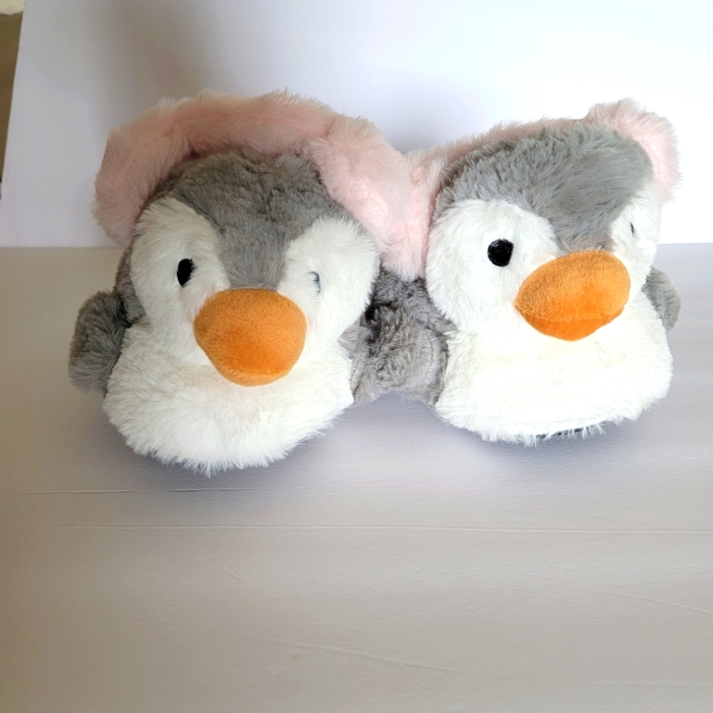 NWOT Plush Penguin Slippers
